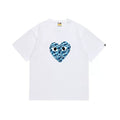 BAPE x PLAY Style Camo Heart Short-Sleeve Tee - White/Blue