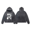 ERD Memory Collage Distressed Pullover Hoodie — Washed Black