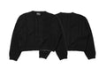 ERD All-Black Cable-Knit Cropped Sweater - Black