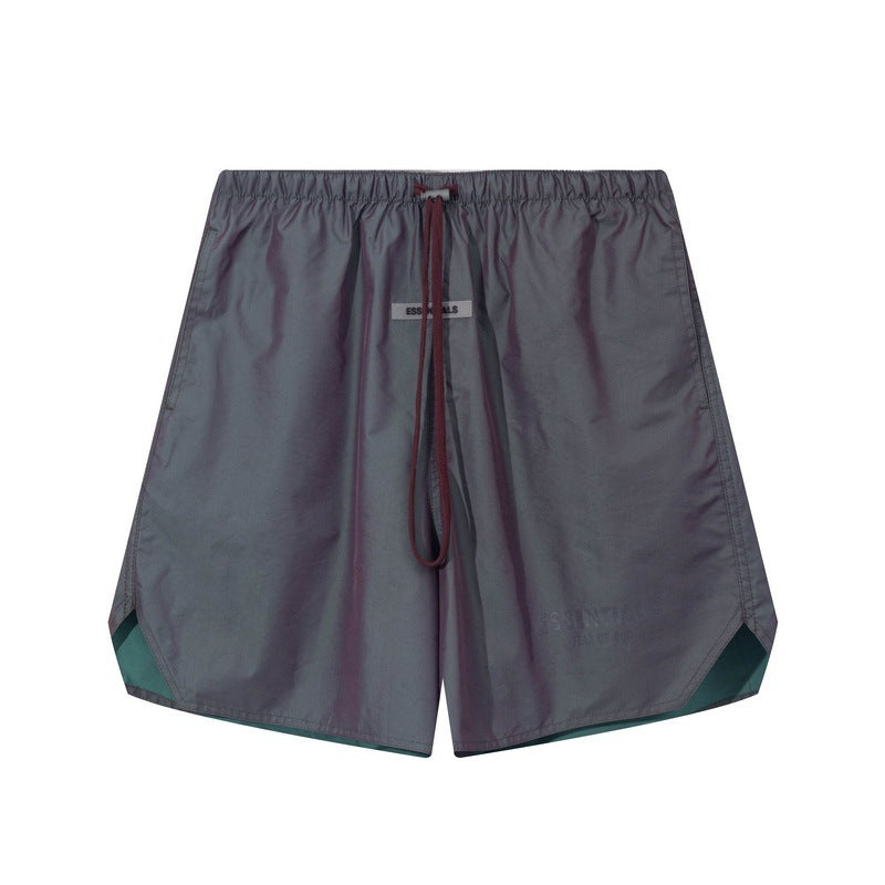FOG Double Line ESSENTIALS Nylon Shorts Summer Sports Thin Pentagram Pants Men's Sweat Absorbing Quick Drying Breathable