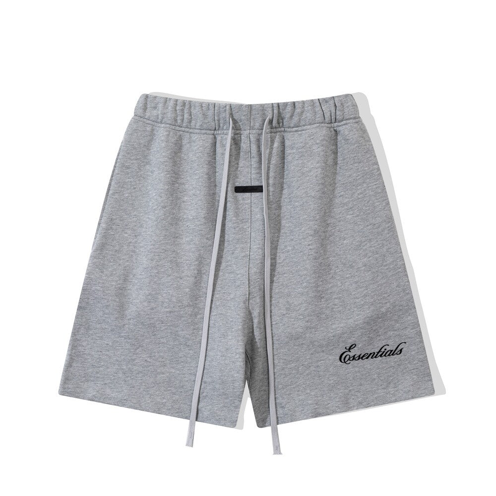 FOG Double Line ESSENTIALS Three Dimensional Letter Logo Printed Summer Loose Casual Short sleeved T-shirt Shorts Set