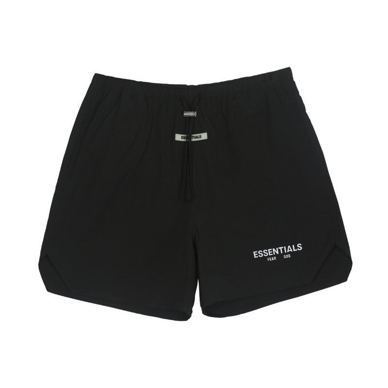 ESSENTIALSZONE Summer Nylon Thin Shorts Reflective Unisex Couple Pentagram Pants Trendy Brand
