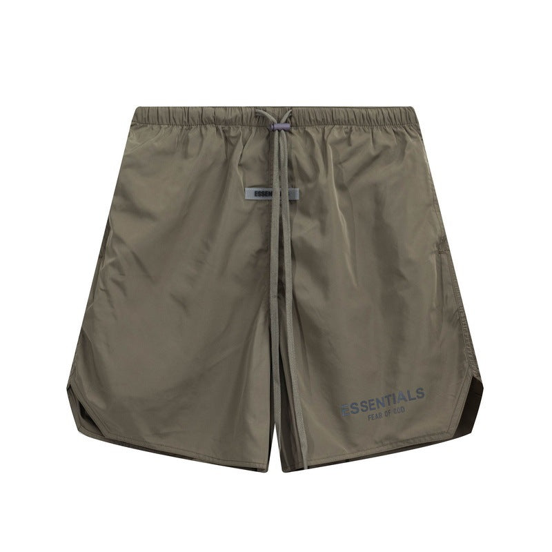FOG Double Line ESSENTIALS Nylon Shorts Summer Sports Thin Pentagram Pants Men's Sweat Absorbing Quick Drying Breathable