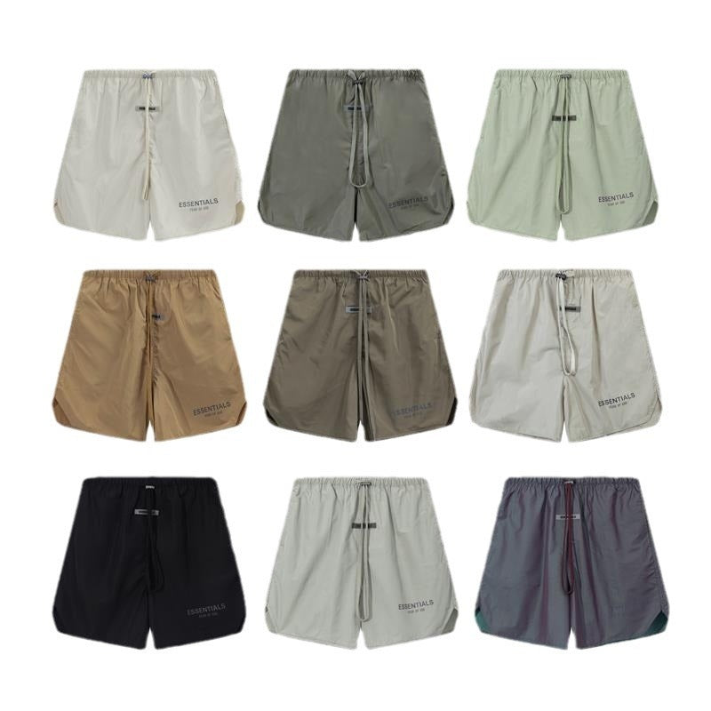 FOG Double Line ESSENTIALS Nylon Shorts Summer Sports Thin Pentagram Pants Men's Sweat Absorbing Quick Drying Breathable