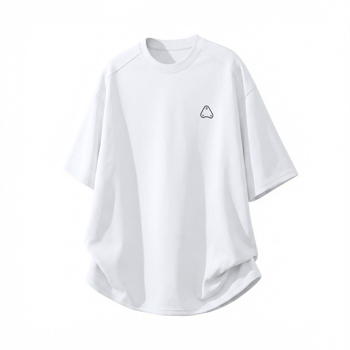 Cool and breathable sports short sleeved men's summer style front shoulder BOX casual T-shirt with polka dot print outdoor half sleeved T-shirt
