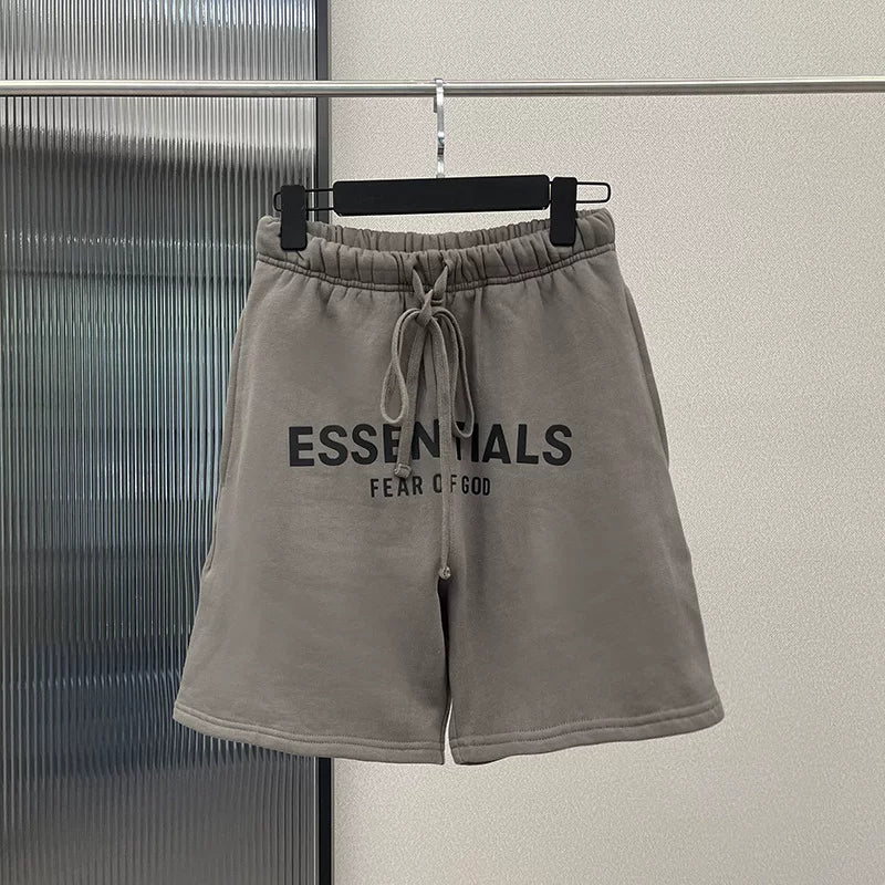 New ESSENTIALS ZONE Double Line Five Part Pants FOG American Trendy Brand Loose High Street Shorts for Men and Women Couples