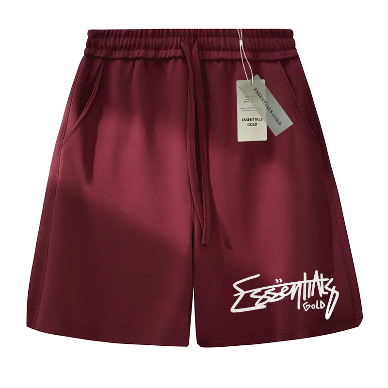 ESSENTIALS American Ins trendy basketball shorts for men and women, summer high street straight leg casual five quarter pants