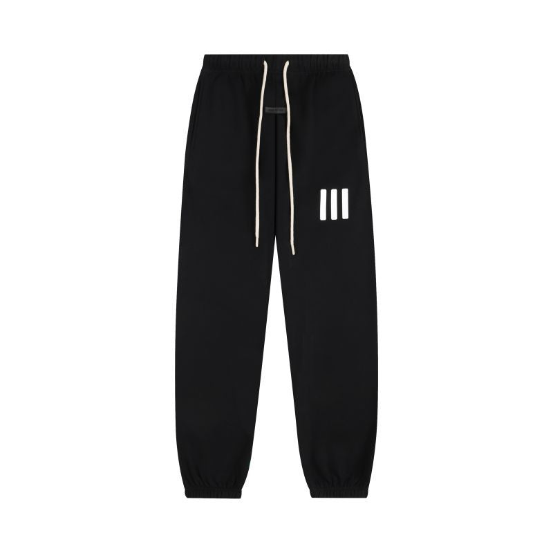 FOG Season 8 ESSENTIALS Trendy Brand Plush Silicone Printed Couple Loose Hoodie Pants Set