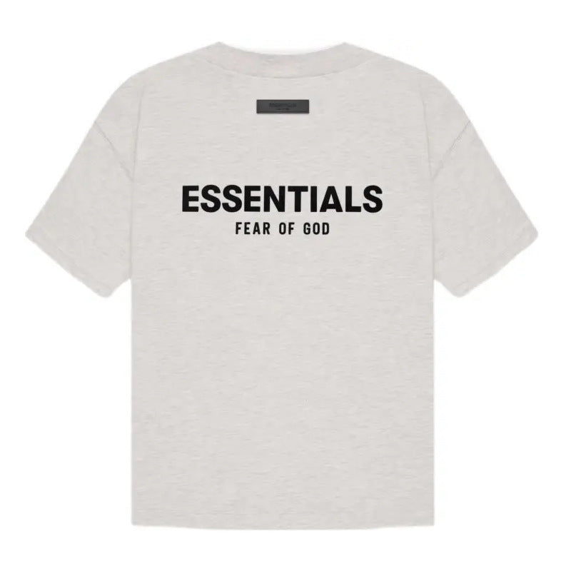 Source direct supply before and after summer, letter flocking, high street short sleeved T-shirts, men's and women's loose tops, spot wholesale, cross-border