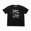 ERD “Wine & Scissors” Hand-Drawn T-Shirt — Washed Black