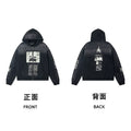 ERD “Deductive Art” Graphic Zip-Up Hoodie — Washed Black