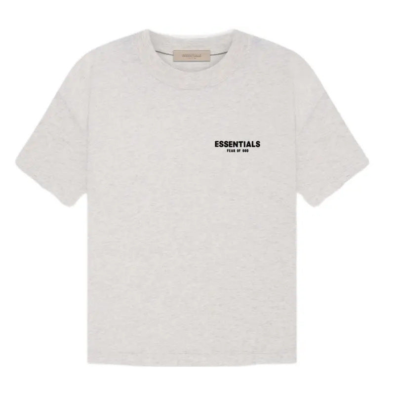 Source direct supply before and after summer, letter flocking, high street short sleeved T-shirts, men's and women's loose tops, spot wholesale, cross-border