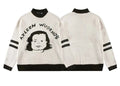 ERD “Aileen Wuornos” Portrait Jacquard Knit Sweater — Cream/Black
