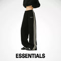 ESSENTIALS official straight leg sweatpants men's and women's autumn and winter trendy brand FOG double line three bar casual sports pants