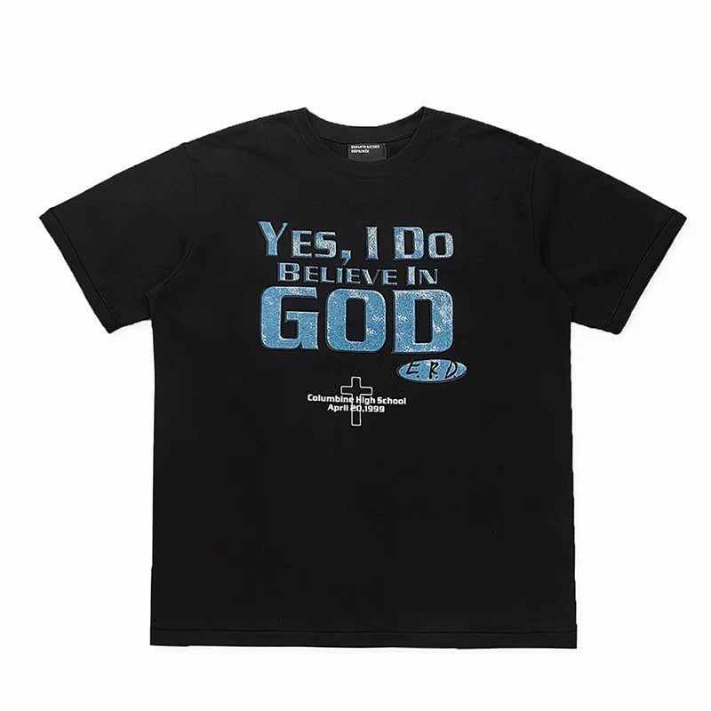 ERD “Yes, I Do Believe In God” Columbine Memorial T-Shirt — Black