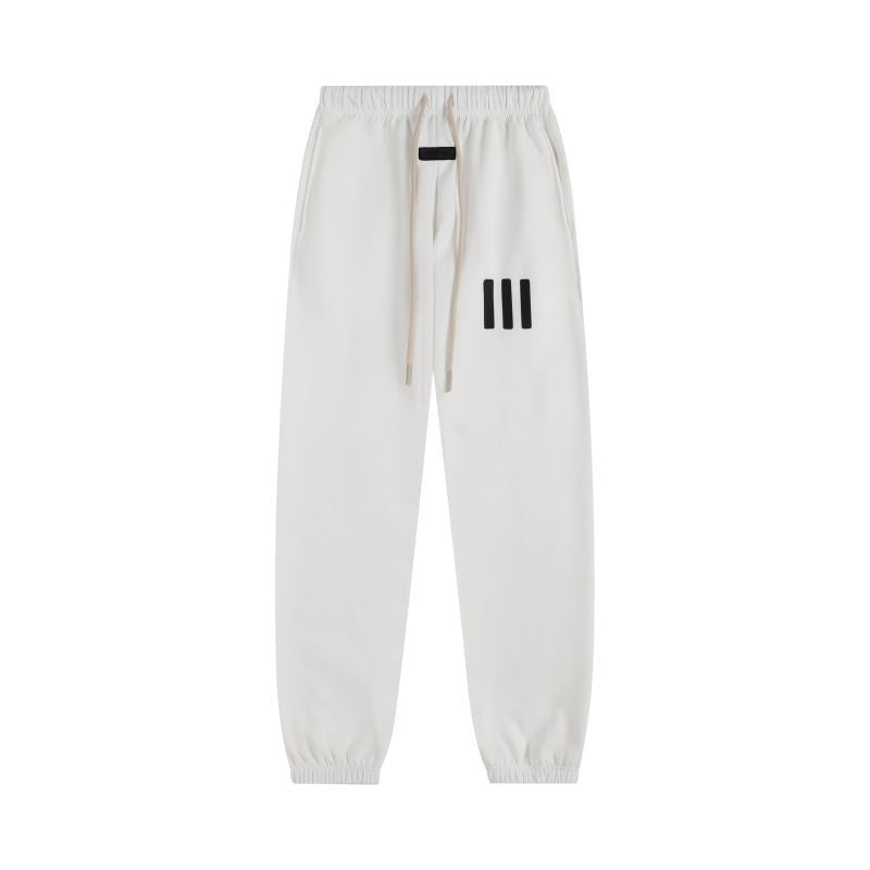 FOG Season 8 ESSENTIALS Trendy Brand Plush Silicone Printed Couple Loose Hoodie Pants Set