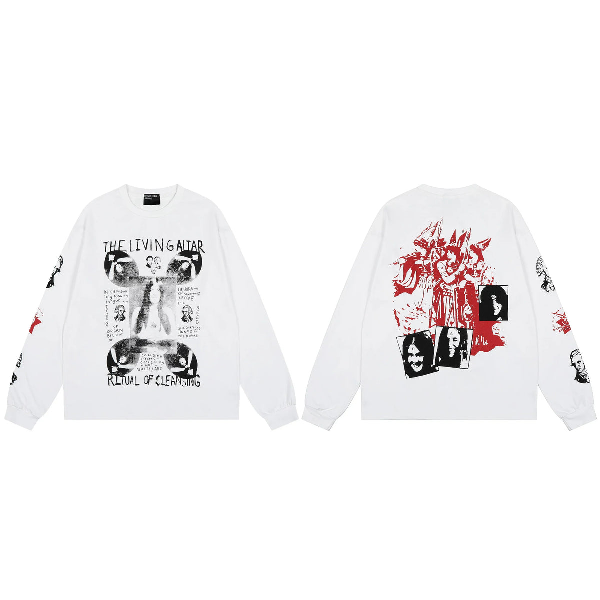 ERD “The Living Altar / Ritual of Cleansing” Long Sleeve T-Shirt — White