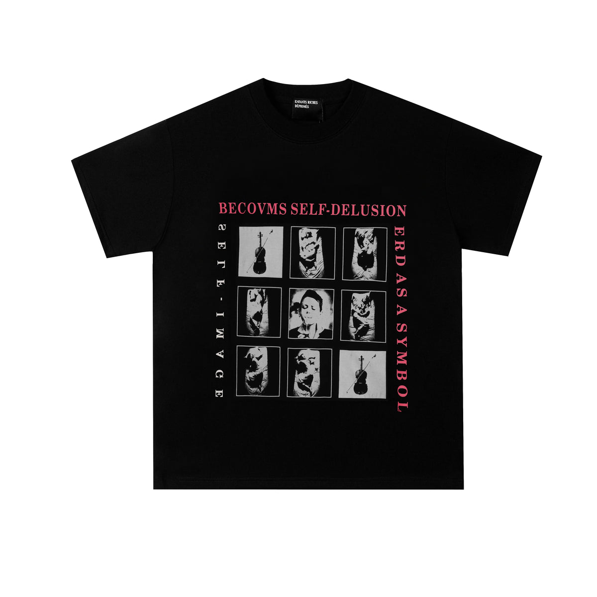 ERD “Becomes Self-Delusion” Nine-Grid T-Shirt — Black