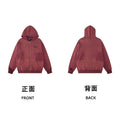 ERD Minimal Logo Zip-Up Hoodie — Brick Red
