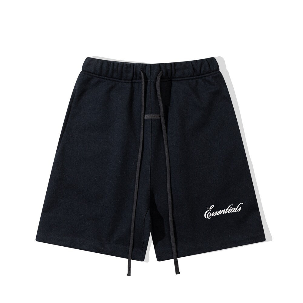 FOG Double Line ESSENTIALS Three Dimensional Letter Logo Printed Summer Loose Casual Short sleeved T-shirt Shorts Set