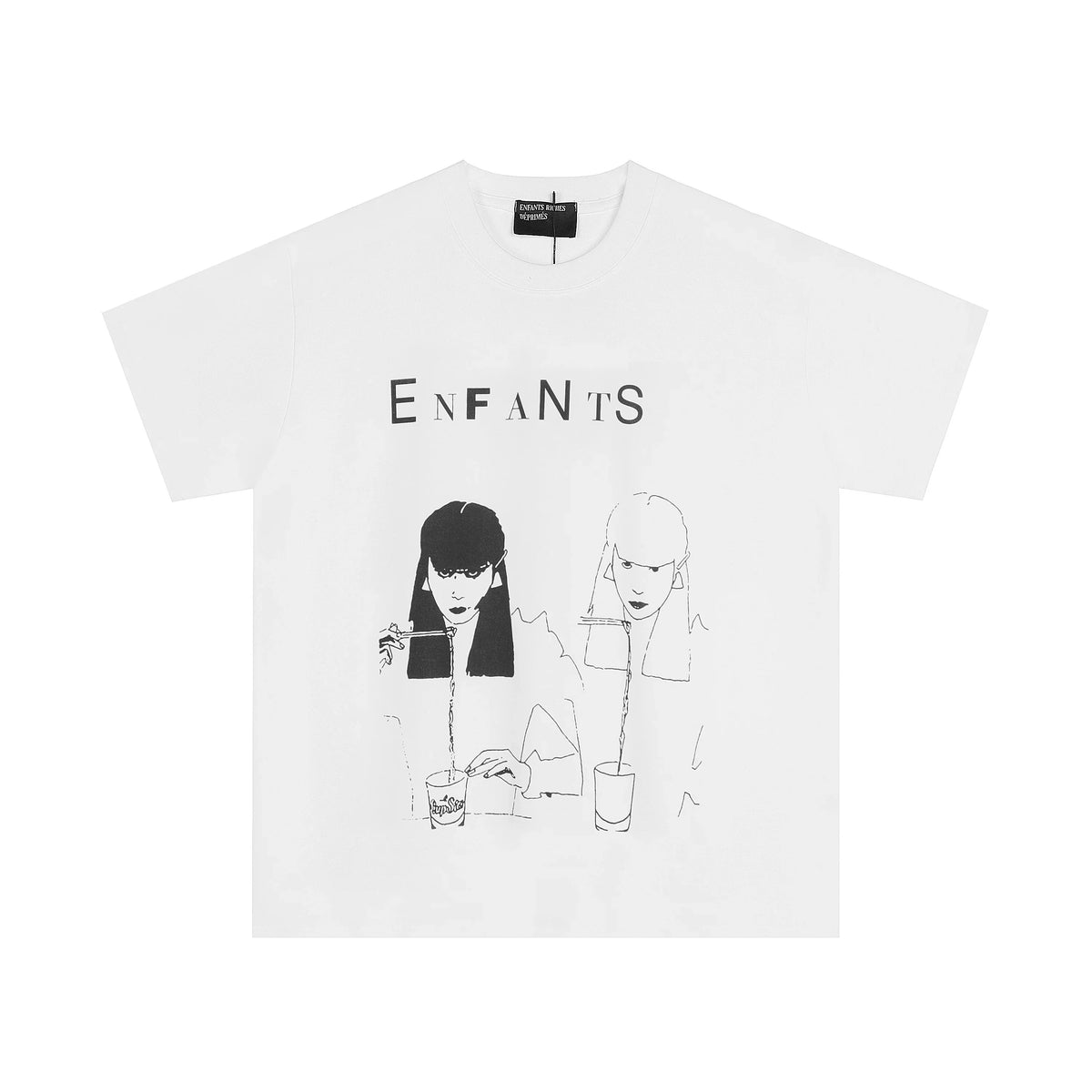 ERD “EnFAnTs” Noodle Girls T-Shirt — White