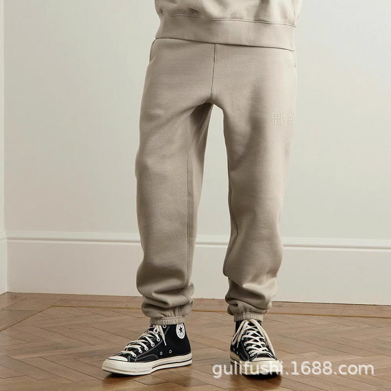 FOG Season 9 Double Line ESSENTIALS Casual Pants High Street Trendy Loose Casual Drawstring Pants