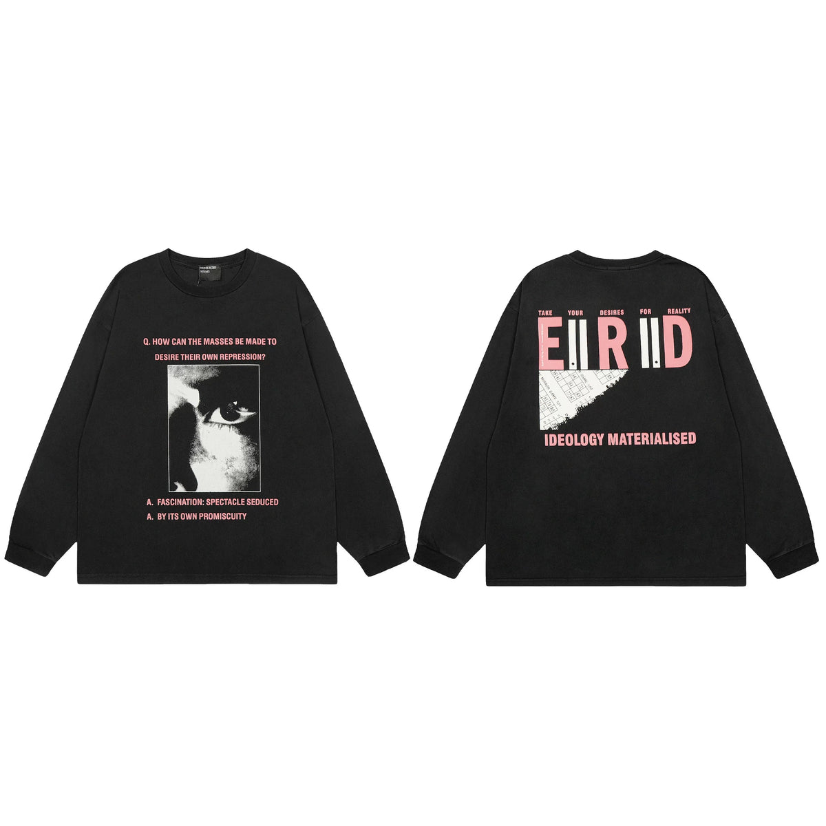 ERD “Ideology Materialised” Long Sleeve T-Shirt — Black