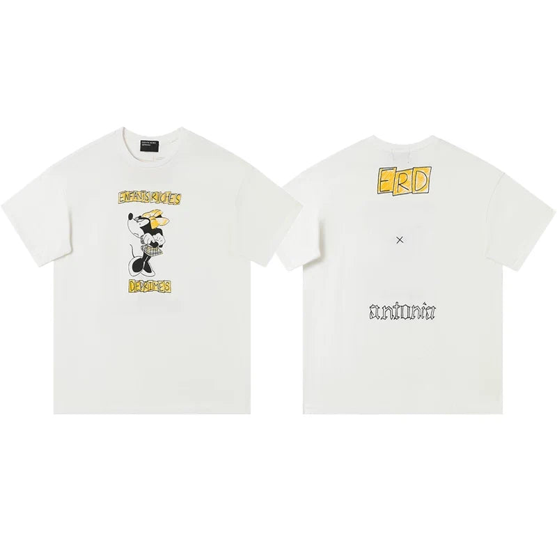 ERD × Antonia “Funny Mickey” Cartoon T-Shirt — White