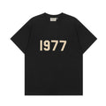 Cross border short sleeved T-shirt 1977 printed ESSENTIALS trendy brand pure cotton T-shirt set for men and women's sports wholesale in stock