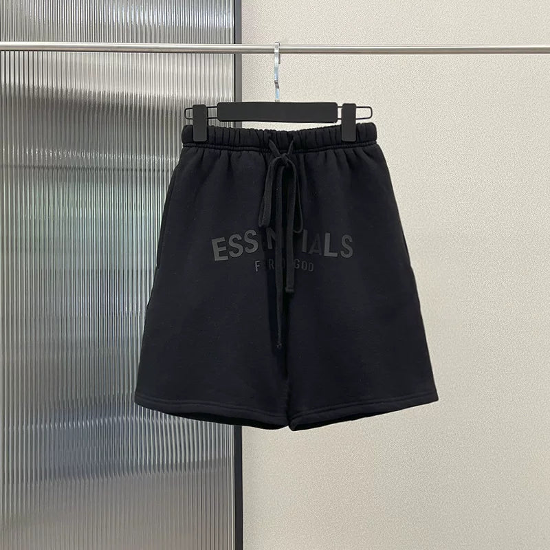 New ESSENTIALS ZONE Double Line Five Part Pants FOG American Trendy Brand Loose High Street Shorts for Men and Women Couples