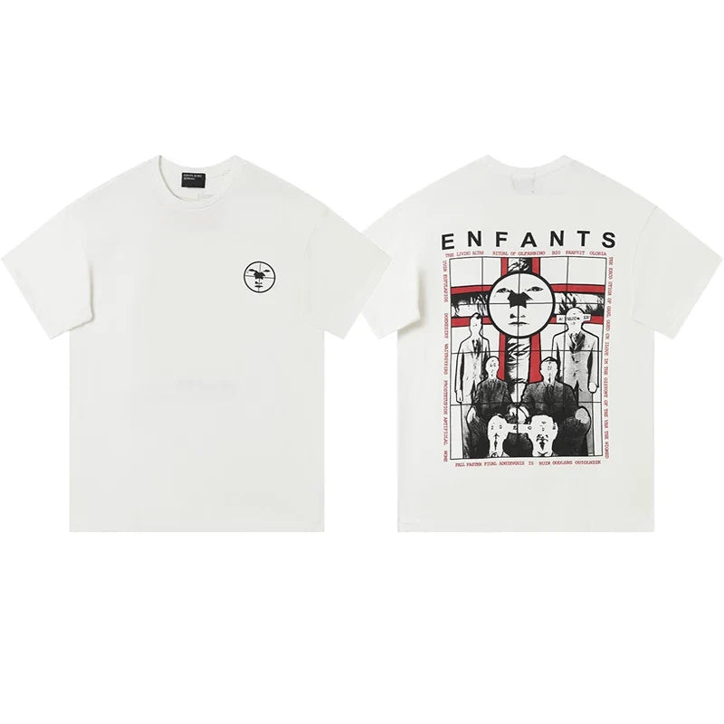 ERD “Enfants” Crosshair Crowd T-Shirt — White