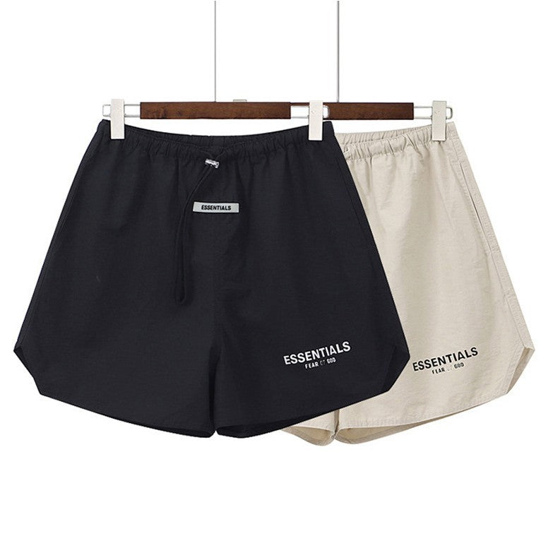 ESSENTIALSZONE Summer Nylon Thin Shorts Reflective Unisex Couple Pentagram Pants Trendy Brand