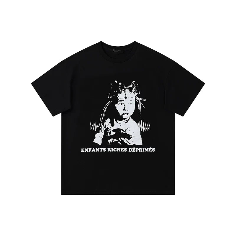 ERD Grass Crown Girl T-Shirt — Black