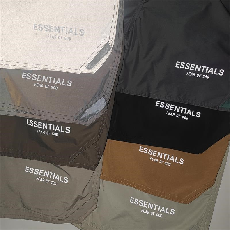 FOG Double Line ESSENTIALS Nylon Shorts Summer Sports Thin Pentagram Pants Men's Sweat Absorbing Quick Drying Breathable