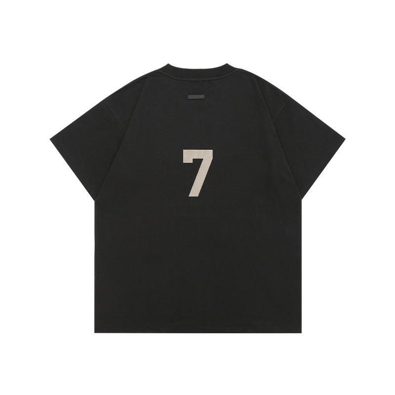 Fear of God ESSENTIALS Flocked Number 7 Tee – Premium Oversized Cotton T-Shirt