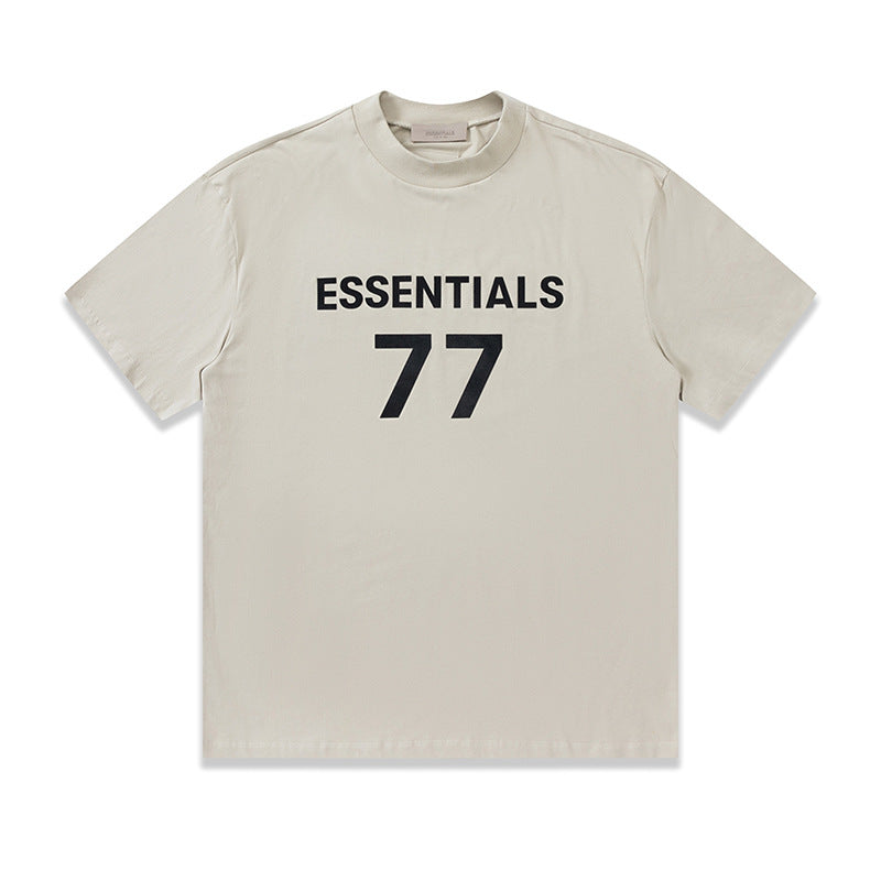 Fear of God ESSENTIALS 77 Flocked Logo Tee – Premium Oversized Cotton T-Shirt