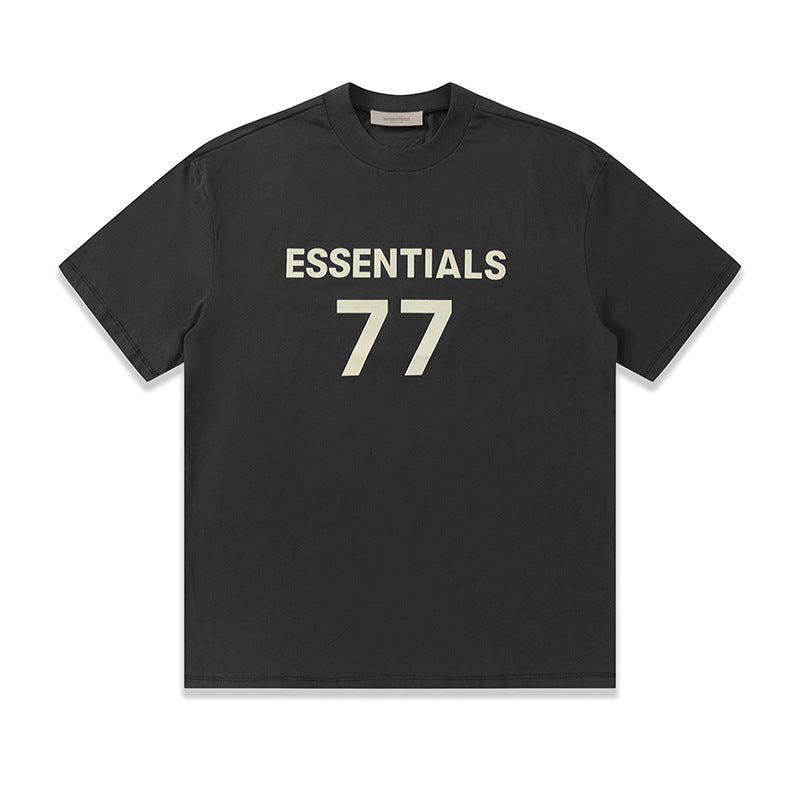 Fear of God ESSENTIALS 77 Flocked Logo Tee – Premium Oversized Cotton T-Shirt