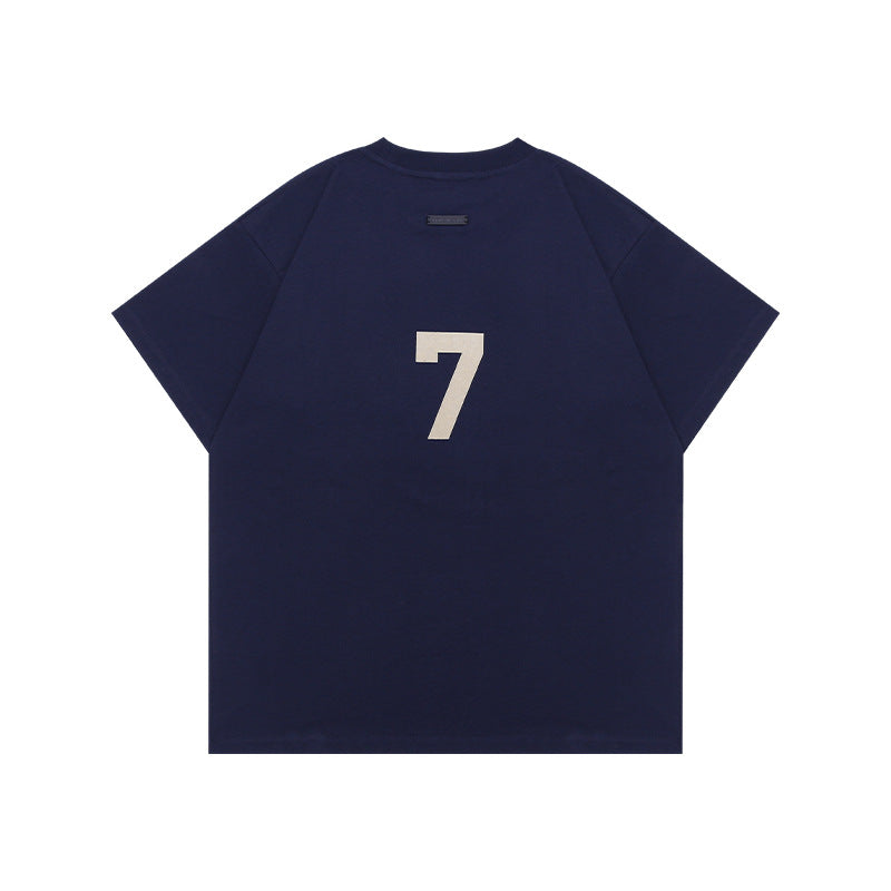 Fear of God ESSENTIALS Flocked Number 7 Tee – Premium Oversized Cotton T-Shirt