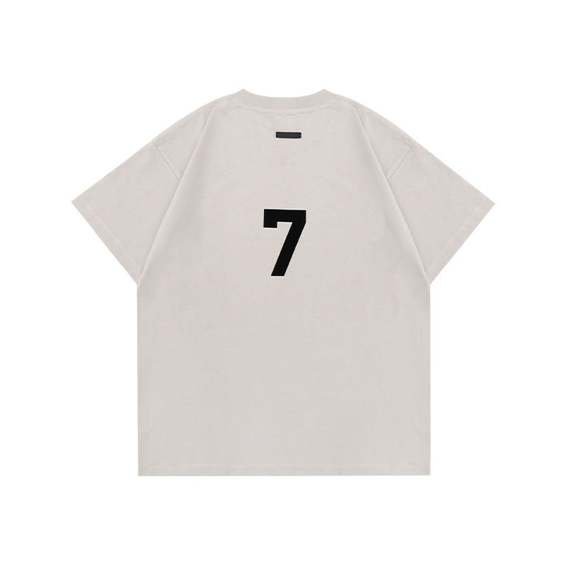 Fear of God ESSENTIALS Flocked Number 7 Tee – Premium Oversized Cotton T-Shirt