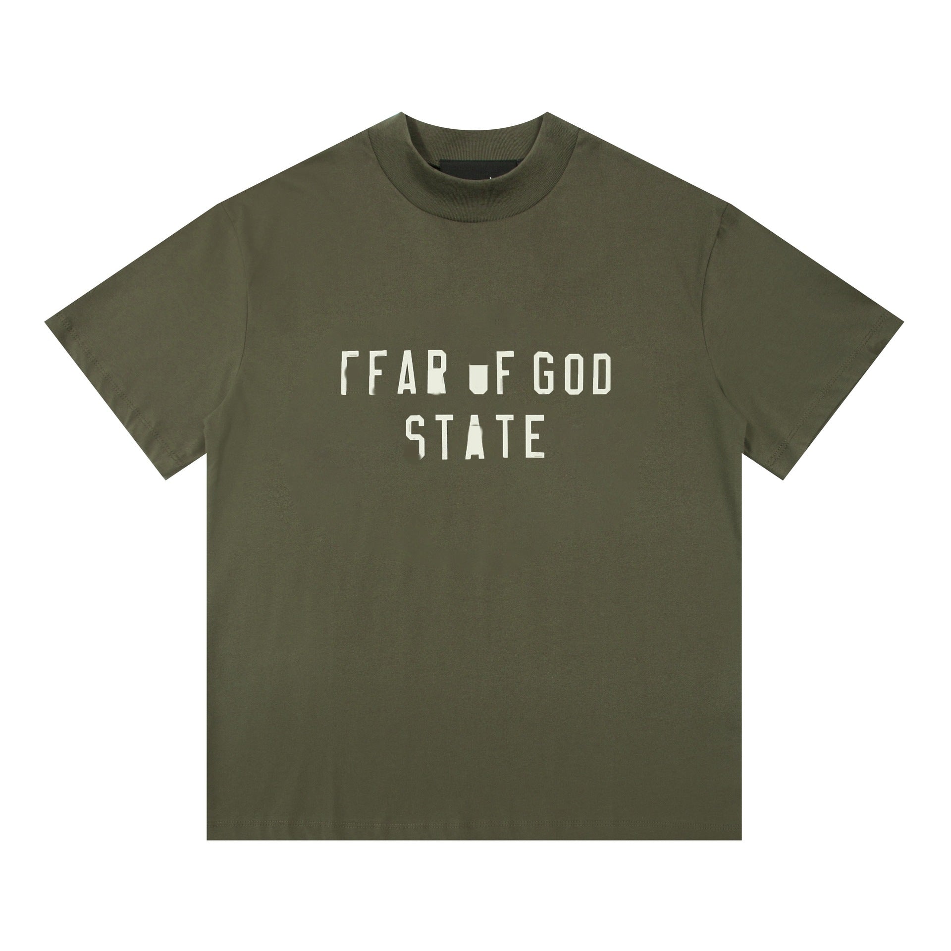 FOG Inspired Oversized Mock Neck Graphic T-Shirt